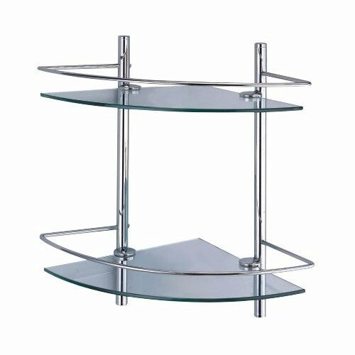 WASSERKRAFT K-3122 Полка стеклянная двойная, хром WASSERKRAFT 3122 - фото 329542