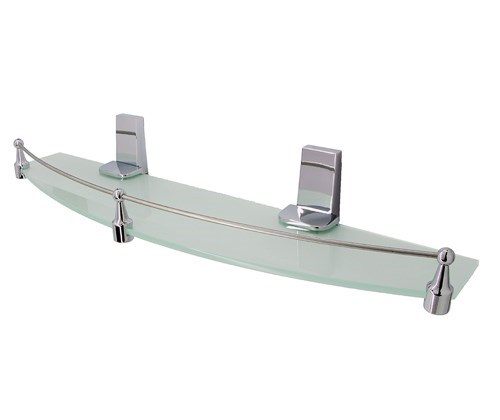 WASSERKRAFT Lopau K-6044 Полка стеклянная с бортиком, хром WASSERKRAFT 6044 - фото 329783