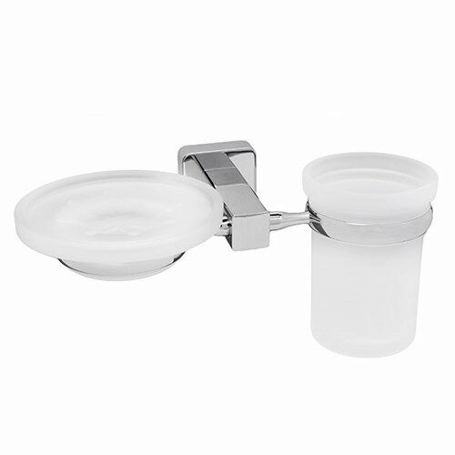 WASSERKRAFT Lippe K-6526 Держатель стакана и мыльницы, хром WASSERKRAFT 6526 - фото 330001