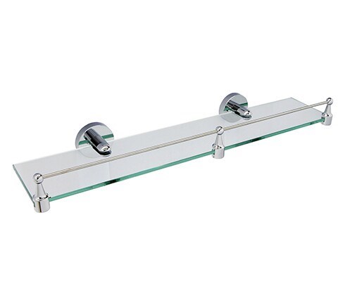 WASSERKRAFT Rhein K-6244 Полка стеклянная с бортиком, хром WASSERKRAFT 6244 - фото 330251