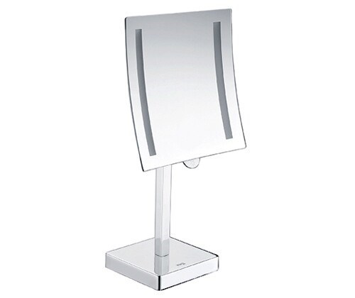 WASSERKRAFT K-1007 Зеркало с LED-подсветкой, 3-х кратным увеличением, хром WASSERKRAFT 1007 - фото 330305