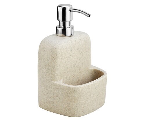 WASSERKRAFT K-8499 Дозатор с емкостью для губки, бежевый WASSERKRAFT 8499 - фото 330502