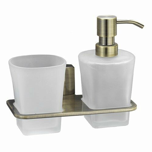 WASSERKRAFT Exter K-5289 Держатель стакана и дозатора, светлая бронза WASSERKRAFT 5289 - фото 330602