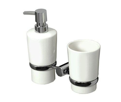 WASSERKRAFT K-28289 Держатель стакана и дозатора, хром WASSERKRAFT 28289 - фото 330684
