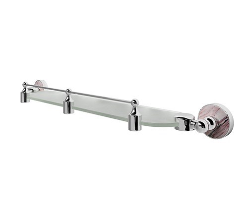 WASSERKRAFT Aland K-8544 Полка стеклянная с бортиком, хром WASSERKRAFT 8544 - фото 330745