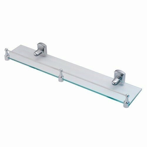 WASSERKRAFT Oder K-3044 Полка стеклянная с бортиком, хром WASSERKRAFT 3044 - фото 330847
