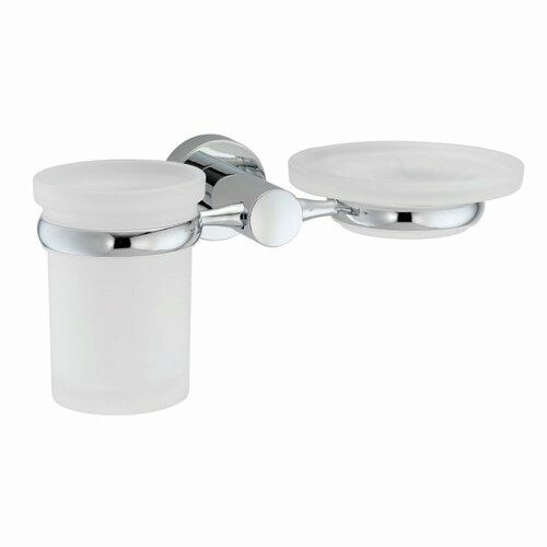 WASSERKRAFT Donau K-9426 Держатель стакана и мыльницы, хром WASSERKRAFT 9426 - фото 330870