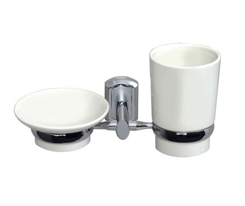 WASSERKRAFT K-28126 Держатель стакана и мыльницы, хром WASSERKRAFT 28126 - фото 330957