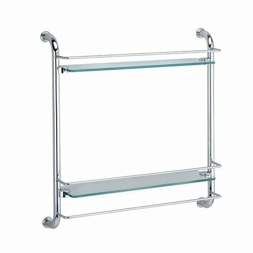 WASSERKRAFT K-2022 Полка стеклянная двойная, хром WASSERKRAFT 2022 - фото 330986
