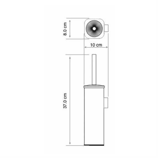 WASSERKRAFT K-1167NICKEL Щетка для унитаза подвесная, никель WASSERKRAFT 1167N - фото 331312