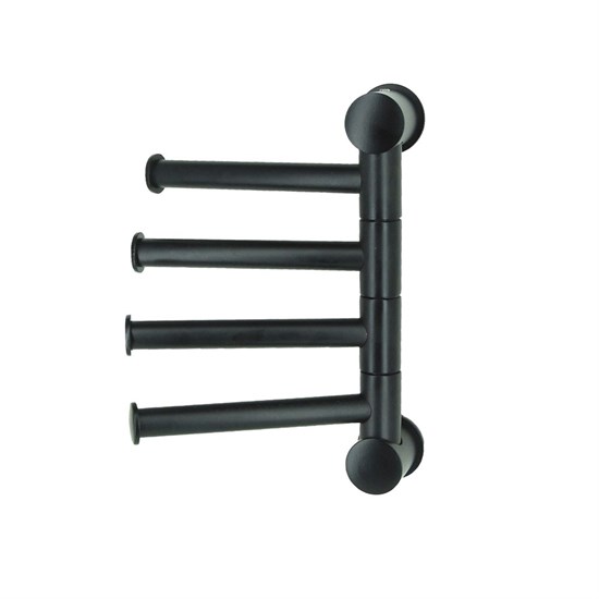 WASSERKRAFT K-1054BLACK Держатель полотенец четверной, черный WASSERKRAFT 1054B - фото 331365