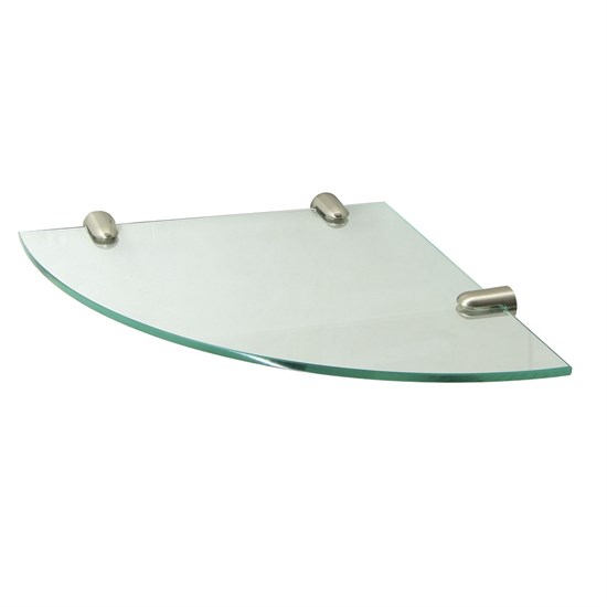 WASSERKRAFT K-533NICKEL Полка  стеклянная угловая, никель WASSERKRAFT 533N - фото 331397