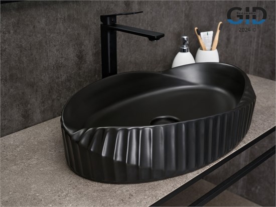 GID Раковина Bm888 53358 накладная черная матовая 60x38.5x13.5 GID-53358 - фото 332440