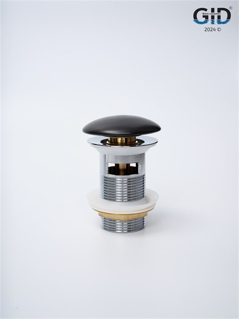 GID Донный клапан  с переливом Blm100-1 74407K черный матовый 7x7x10 GID-74407K - фото 333194