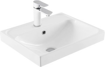 AQUANET Flash Mini Раковина полувстраиваемая ширина 40 см, белый AQUANET-342051 - фото 334313