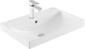 AQUANET Flash Mini Раковина полувстраиваемая ширина 50 см, белый AQUANET-342052 - фото 334320