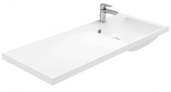 AQUANET Flash Mini Раковина полувстраиваемая ширина 80 см, белый AQUANET-342055 - фото 334341