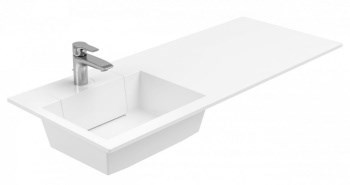 AQUANET Note Раковина полувстраиваемая ширина 120 см, белый AQUANET-239568 - фото 334348