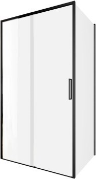 AQUANET Pleasure Evo Душевой уголок прямоугольный двери раздвижные размер 110x80 см профиль - черный / стекло - прозрачное AQUANET-AE65-110x80-BT - фото 335265