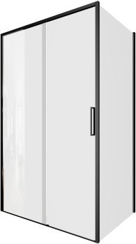 AQUANET Pleasure Evo Душевой уголок прямоугольный двери раздвижные размер 120x80 см профиль - черный / стекло - прозрачное AQUANET-AE65-120x80-BT - фото 335293