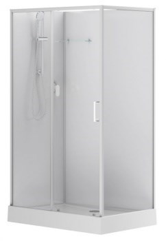 AQUANET Passion EVO Душевая кабина прямоугольная размер 120x80 см профиль - белый / стекло - прозрачное AQUANET-281973 - фото 335463