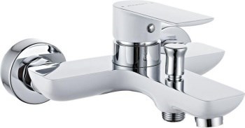 AQUANET Arctic Смеситель для ванны, цвет белый / хром AQUANET-216776 - фото 336041