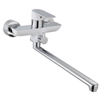 AQUANET Arctic Смеситель для ванны, цвет белый / хром AQUANET-216778 - фото 336047
