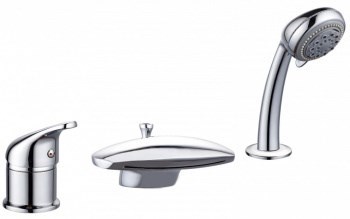 AQUANET Practic Смеситель на борт ванны, цвет хром AQUANET-216780 - фото 336205