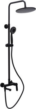 AQUANET Passion Душевая стойка, цвет черный AQUANET-AF300-72-R-B - фото 336256
