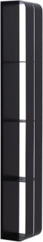 AQUANET Полка Магнум 15x100 черная матовая, вертикальная AQUANET-302226 - фото 336421