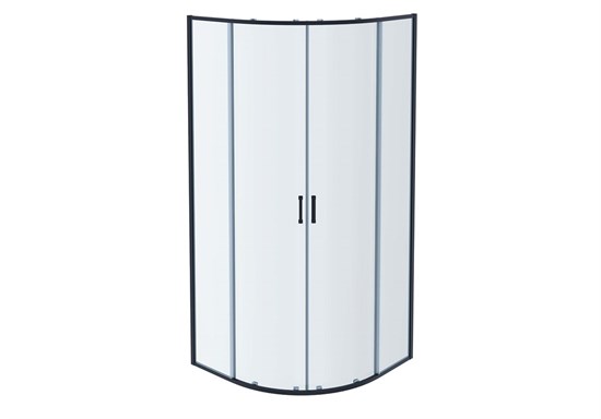 AQUATEK Aria Душевой уголок 1/4 круга, двери раздвижные 900x900x2000, профиль оружейная сталь, стекло прозрачное AQ ARI RO 09020GM - фото 338285