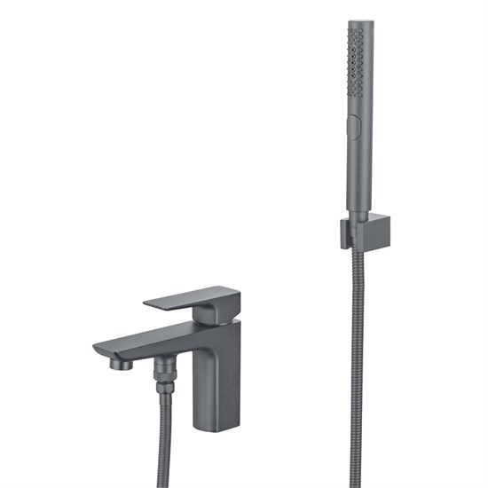 AQUATEK AQ1044BGM ВЕГА Смеситель врезной на борт ванны на 1 отв., оружейная сталь AQ1044BGM