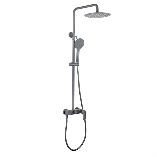 AQUATEK AQ2060BGM ВЕГА Душевая система (Смеситель для душа) 3jet 250мм, оружейная сталь AQ2060BGM