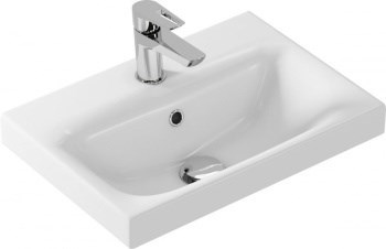 AQUANET Moduo Cersanit Раковина на стену / на тумбу ширина 50 см, цвет белый AQUANET-S-UM-MOD50SL/1 - фото 339386