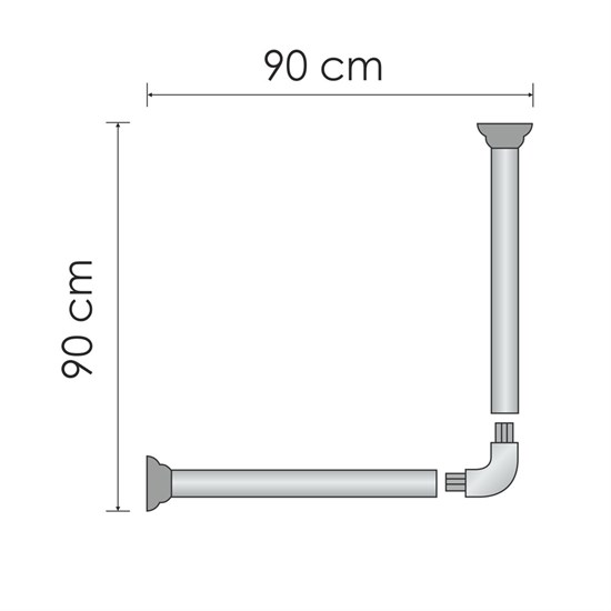 WASSERKRAFT Dinkel SC-469000 Карниз для ванной, цвет хром WASSERKRAFT 469090 - фото 339707