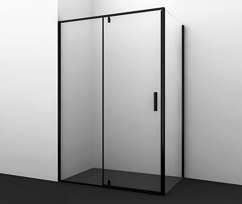 WASSERKRAFT Душевой уголок прямоугольный размер 120x80 см двери распашные профиль - черный / стекло - прозрачное WASSERKRAFT 74P06 - фото 341785