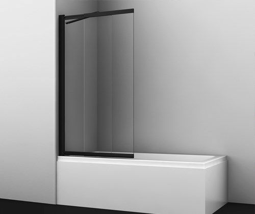 WASSERKRAFT Dill 61S Стеклянная шторка для ванны раздвижные ширина 80 см профиль - черный / стекло - прозрачное WASSERKRAFT 61S02-80 Fixed - фото 342624