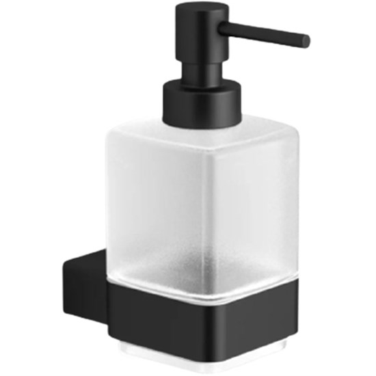 LANGBERGER Black Edition Диспенсер стекло к стене квадратный (11321A-BP), черный матовый BLACKEDITION11321A-BP - фото 343682