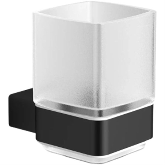 LANGBERGER Black Edition Стакан стекло к стене квадратный (11311A-BP), черный матовый BLACKEDITION11311A-BP - фото 343725