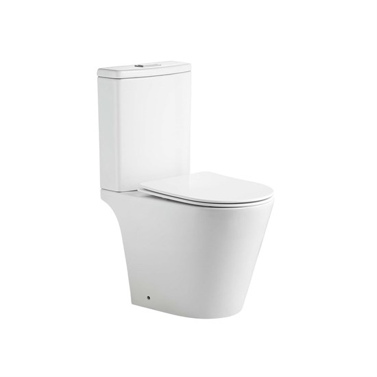 AQUATEK Liberty Унитаз-компакт напольный безободковый с бачком 600*390*805мм, смыв ТОРНАДО, горизонтальный выпуск, тонкое сиденье с механизмом плавного закрывания, цвет белый AQ2999T-00 - фото 343764