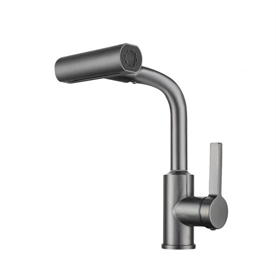 RUSH Tinos Смеситель для кухни с поворотной лейкой (TI3732-17Grey), цвет графит TI3732-17Grey - фото 344299