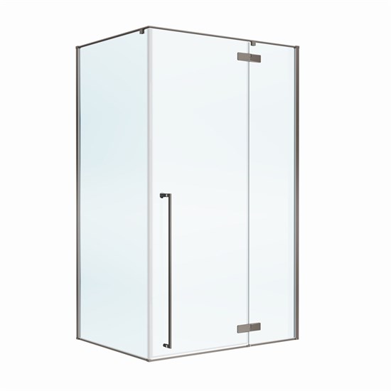 CEZARES Liner Душевой уголок прямоугольный размер 120x90 см двери распашные профиль - оружейная сталь / стекло - прозрачное LINER-AH-1-120/90-C-GM-R - фото 344568