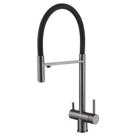 ABBER Wasser Kreis Смеситель AF81141NG для кухни с подключением фильтра и выдвижной лейкой, никель AF81141NG - фото 345020