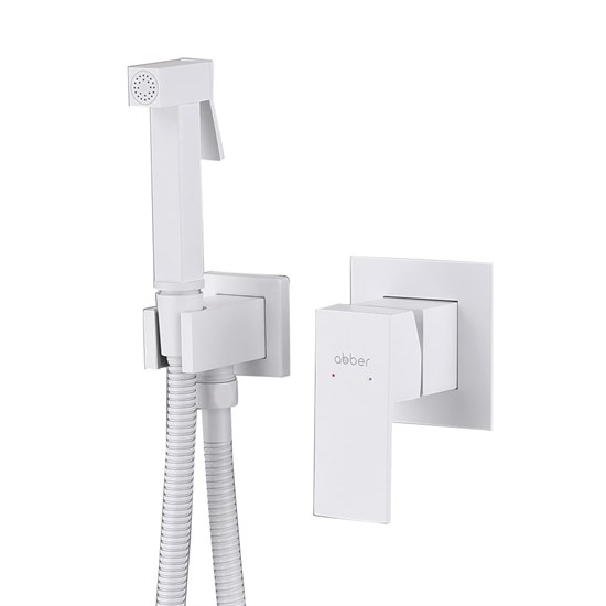 ABBER Daheim Смеситель AF8225W с гигиеническим душем, белый матовый AF8225W - фото 345188