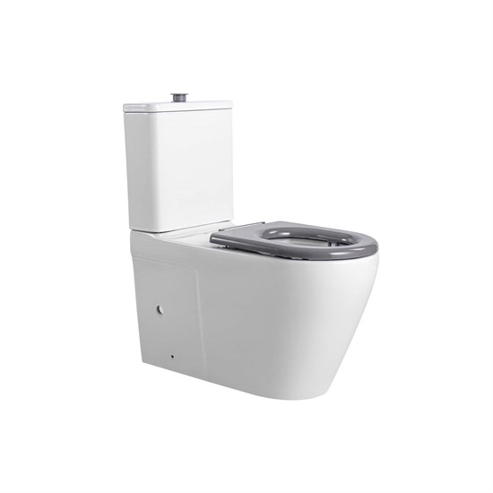 AQUATEK Унитаз-компакт напольный с бачком 800*385*835 для людей с ограниченными возможностями, сиденье дюропласт, белый AQ2213-00