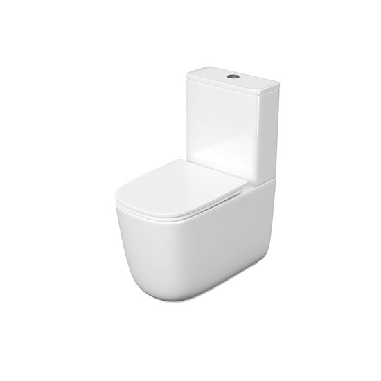 AQUATEK Optima Plus Square Унитаз напольный, безободковый, система смыва торнадо, 620x355x790, крышка-сиденье дюропласт, легкосъемное с микролифтом, белый AQ4451-00 - фото 345858