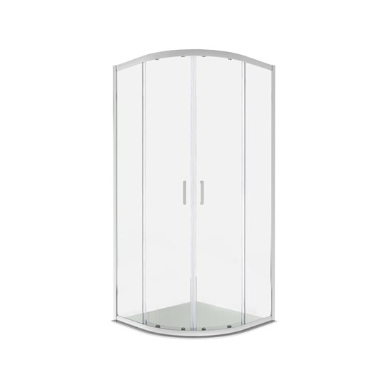 AQUATEK Душевой уголок 1/4 круга, двери раздвижные, 200x90x90 см, профиль хром, стекло прозрачное, закаленное AQ.RO.090.1CH