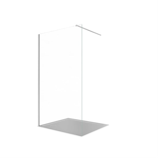 AQUATEK Душевая перегородка Walk In 120см,с держателем 1200мм, профиль хром, стекло прозрачное, закаленное AQ.WI.120.1CH