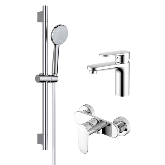 AQUATEK Nika Душевой комплект наружнего монтажа SET 3 в 1 (AQ1810CR + AQ1860CR + AQ2017CR ), хром AQ1831CR - фото 346051