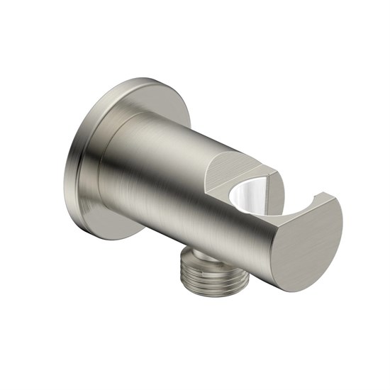 AQUAme Siena Выход из стены с держателем, никель шлифованная AQM8714BN - фото 347436